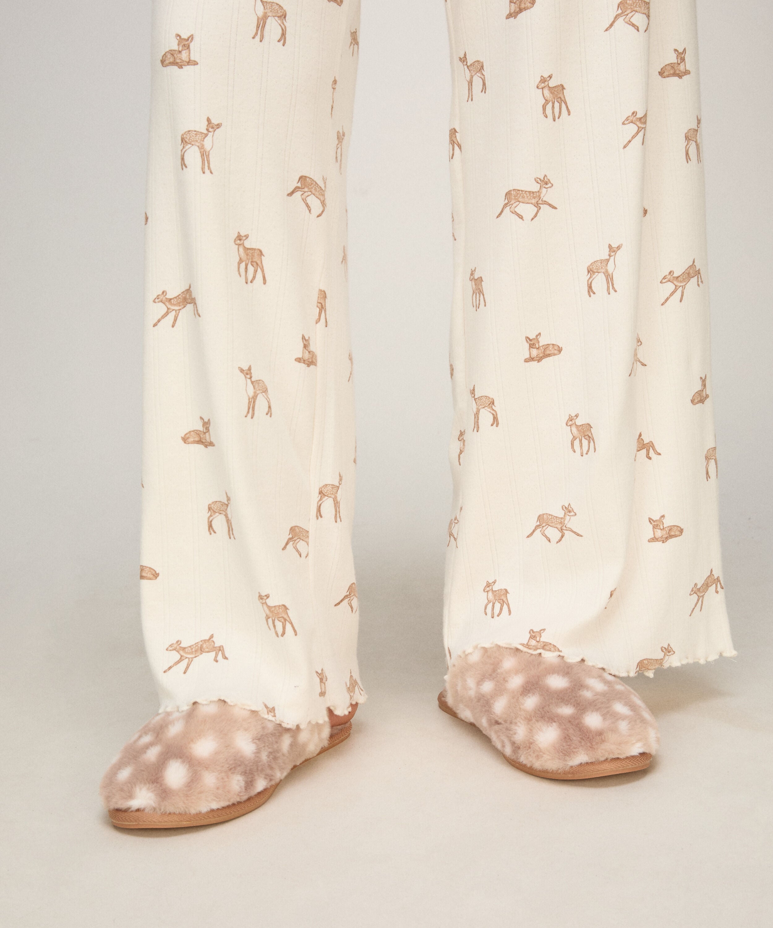 Chaussons Deer Faux Fur, Brun Chaussons Deer Faux Fur, Brun