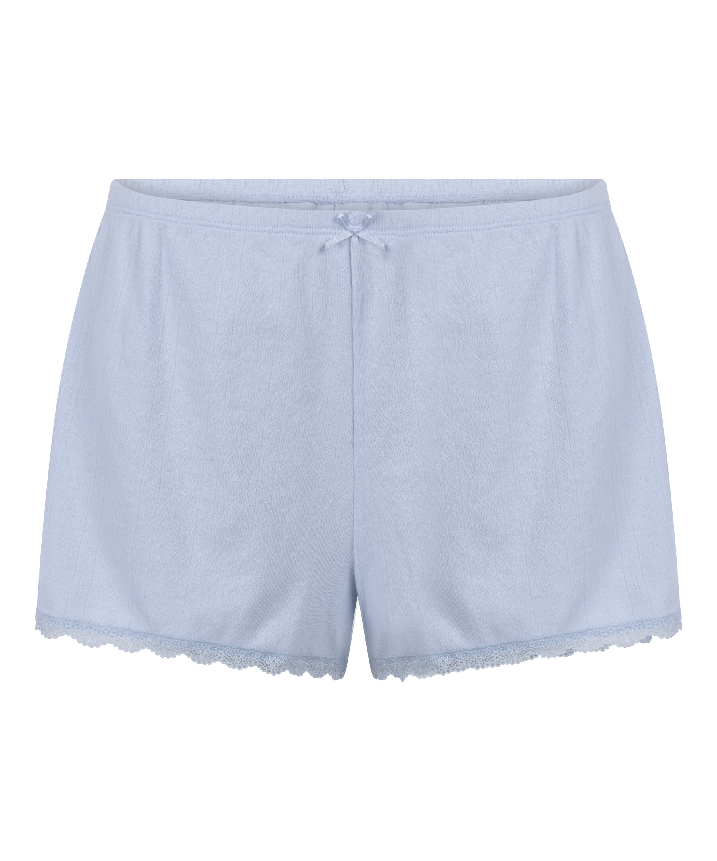 Pointelle Short, Blauw