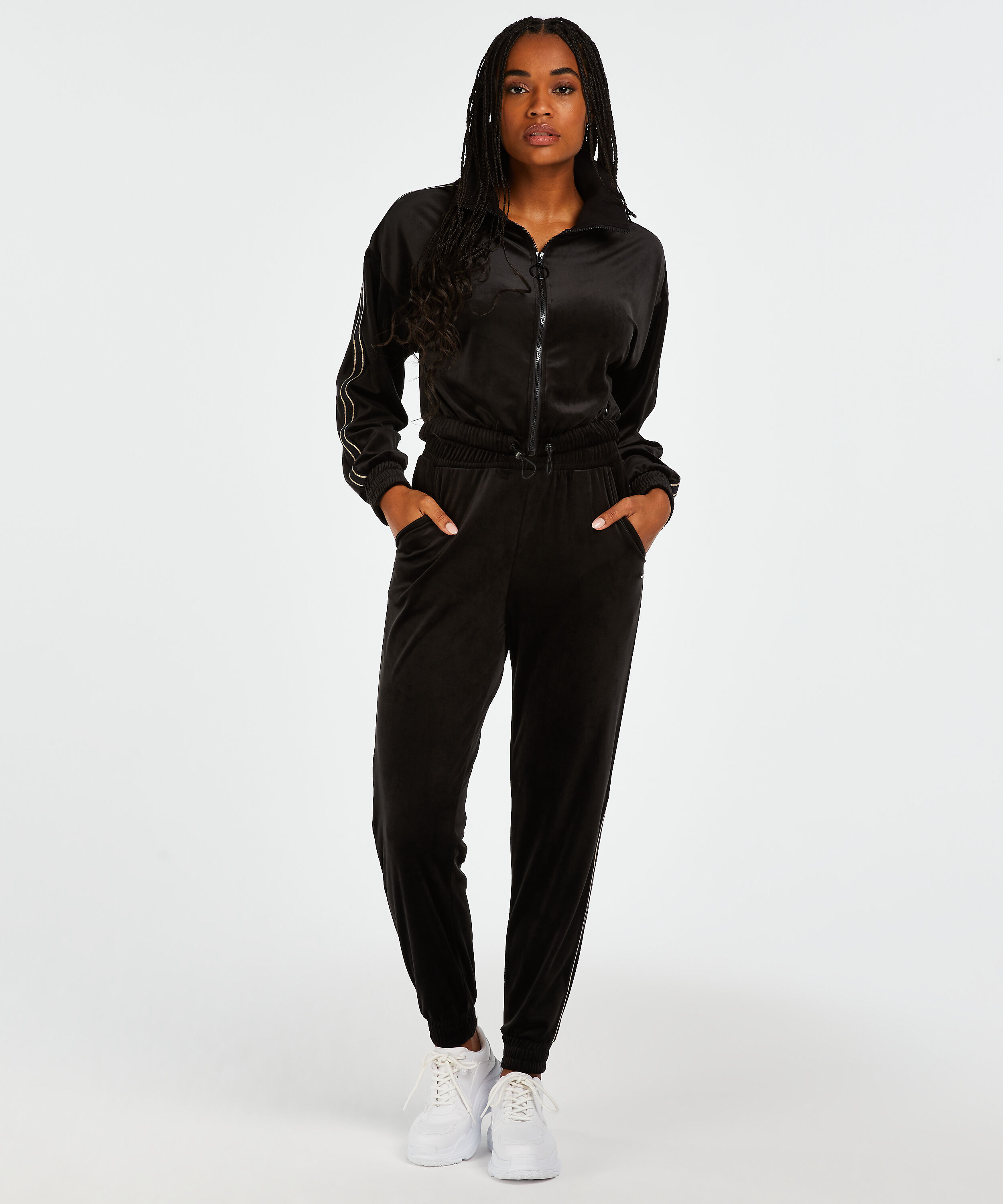 Pantalon de sport Velours HKMX, Noir