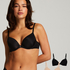 2-pack voorgevormde beugel bh, Beige