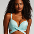 Voorgevormde push-up bikinitop met beugel Sydney, Blauw