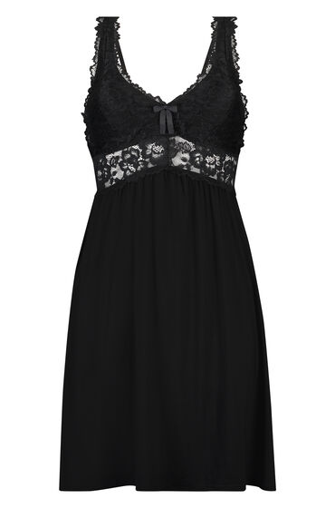 Hunkemöller Slipdress Nora Lace Zwart, foto 3