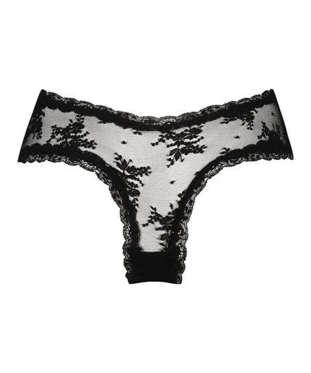 Slip br&eacute;silien V-shape mesh, Noir