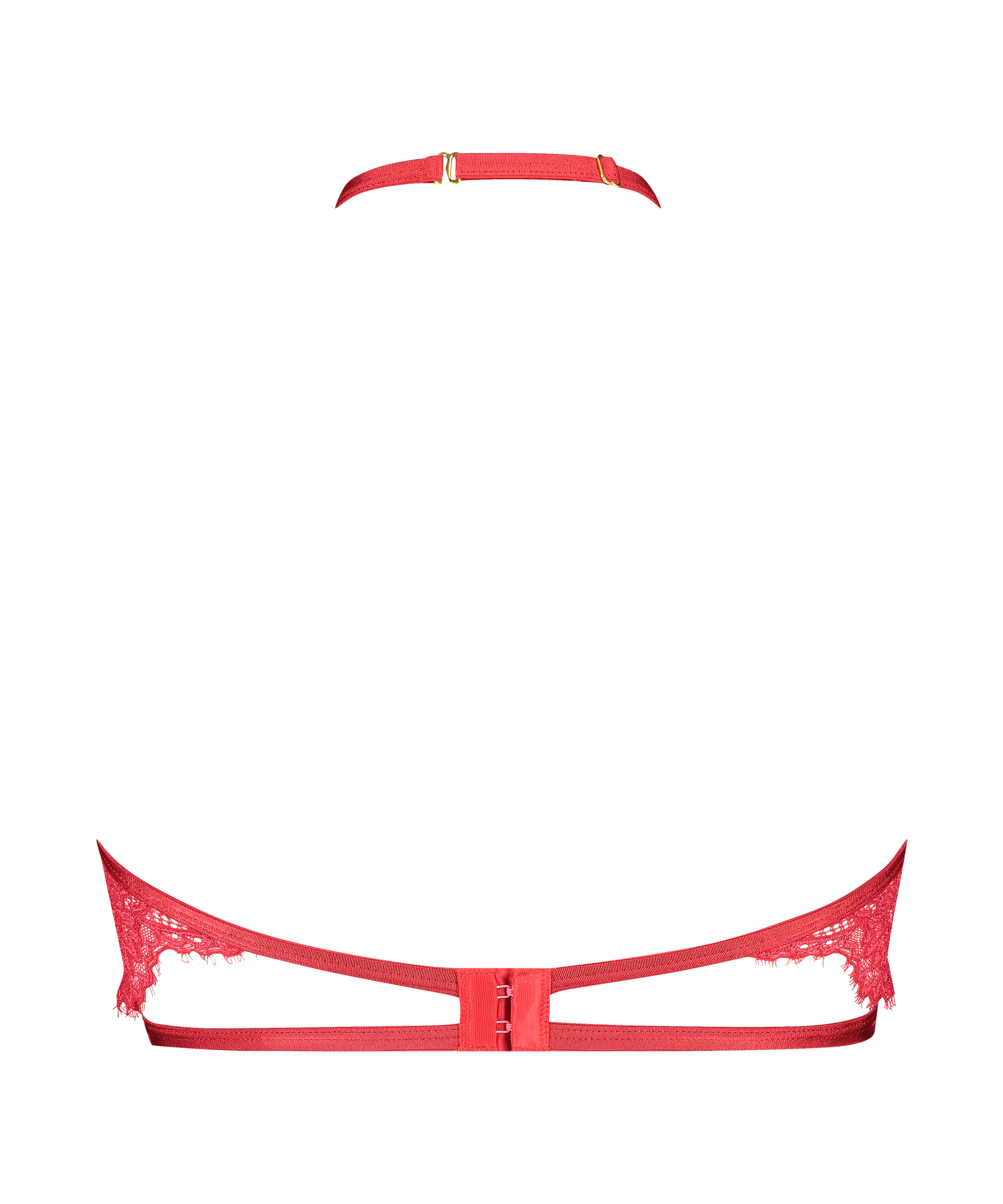Soutien-gorge à armatures non-préformé col licou Eve, Rouge, main
