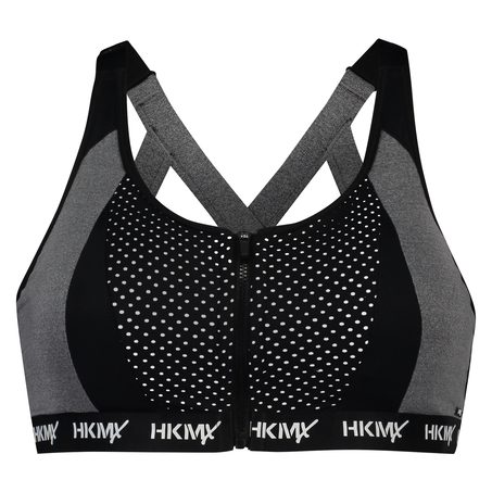 HKMX Soutien-gorge de sport The Pro Maintien niveau 3, Gris