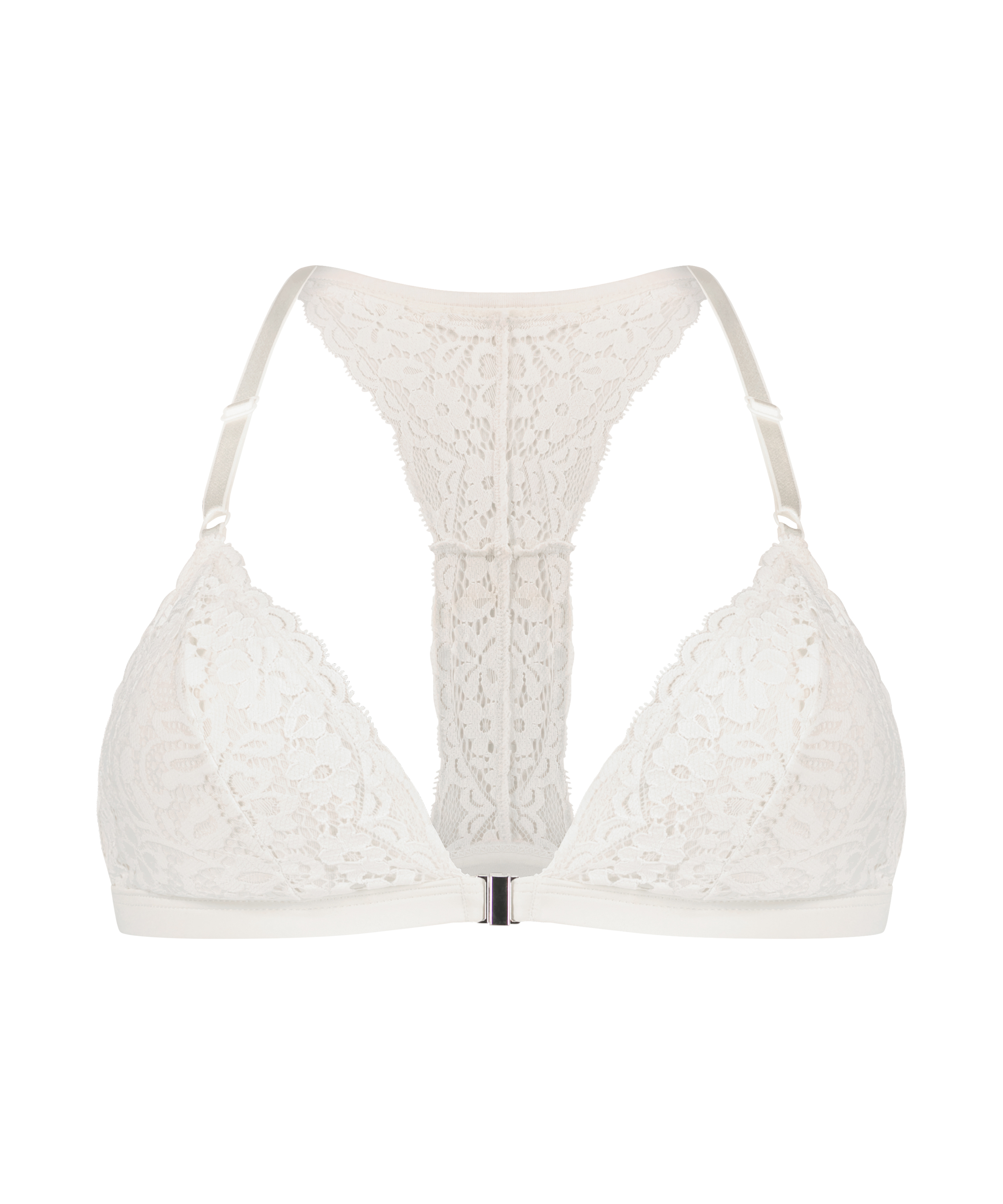 Brassi&egrave;re triangulaire moul&eacute;e Rose, Blanc, main