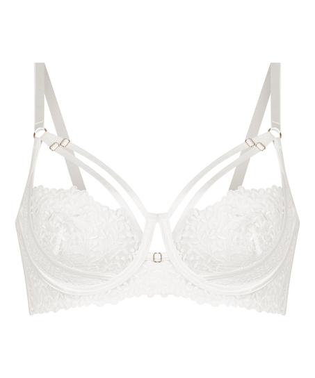 Soutien-Gorge Longline Kristina Armatur&eacute; Sans Rembourrage, Blanc