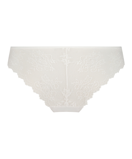 Slip br&eacute;silien Invisible Lace Back, Blanc