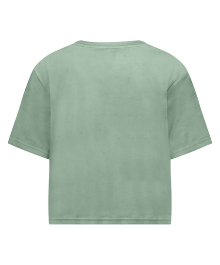 Top Velours Pocket, Groen