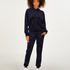 Joggingbroek Velours, Blauw