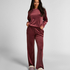 Pantalon de pyjama velours, Rouge