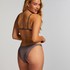Slip de Bikini Échancrés Luna, Gris