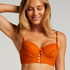 Soutien-gorge rembourr&eacute; &agrave; armatures longline Vera, Orange