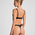 Soutien-gorge &agrave; armatures longline push-up pr&eacute;form&eacute; Avela, Noir