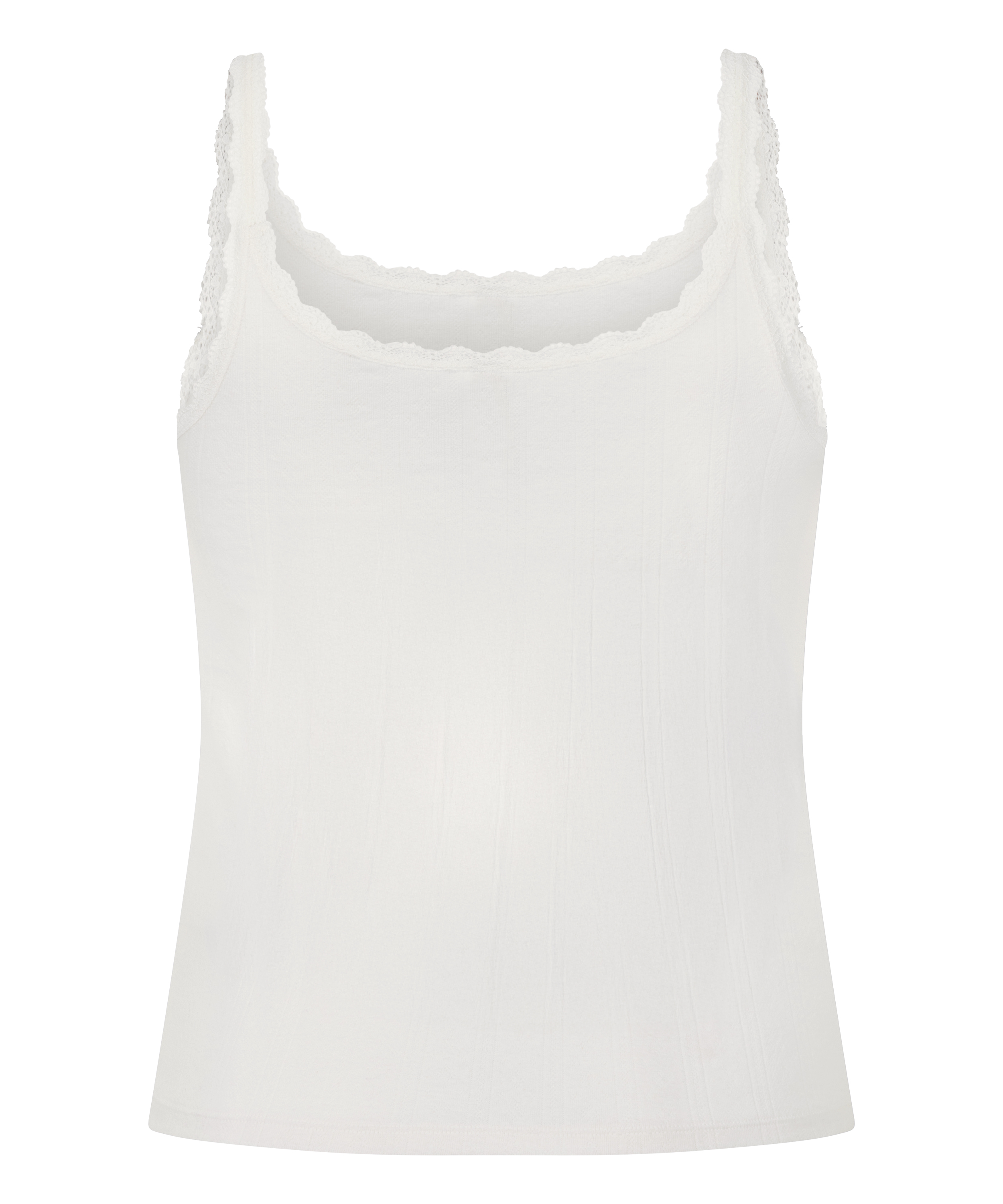 Pointelle Singlet, Wit, main