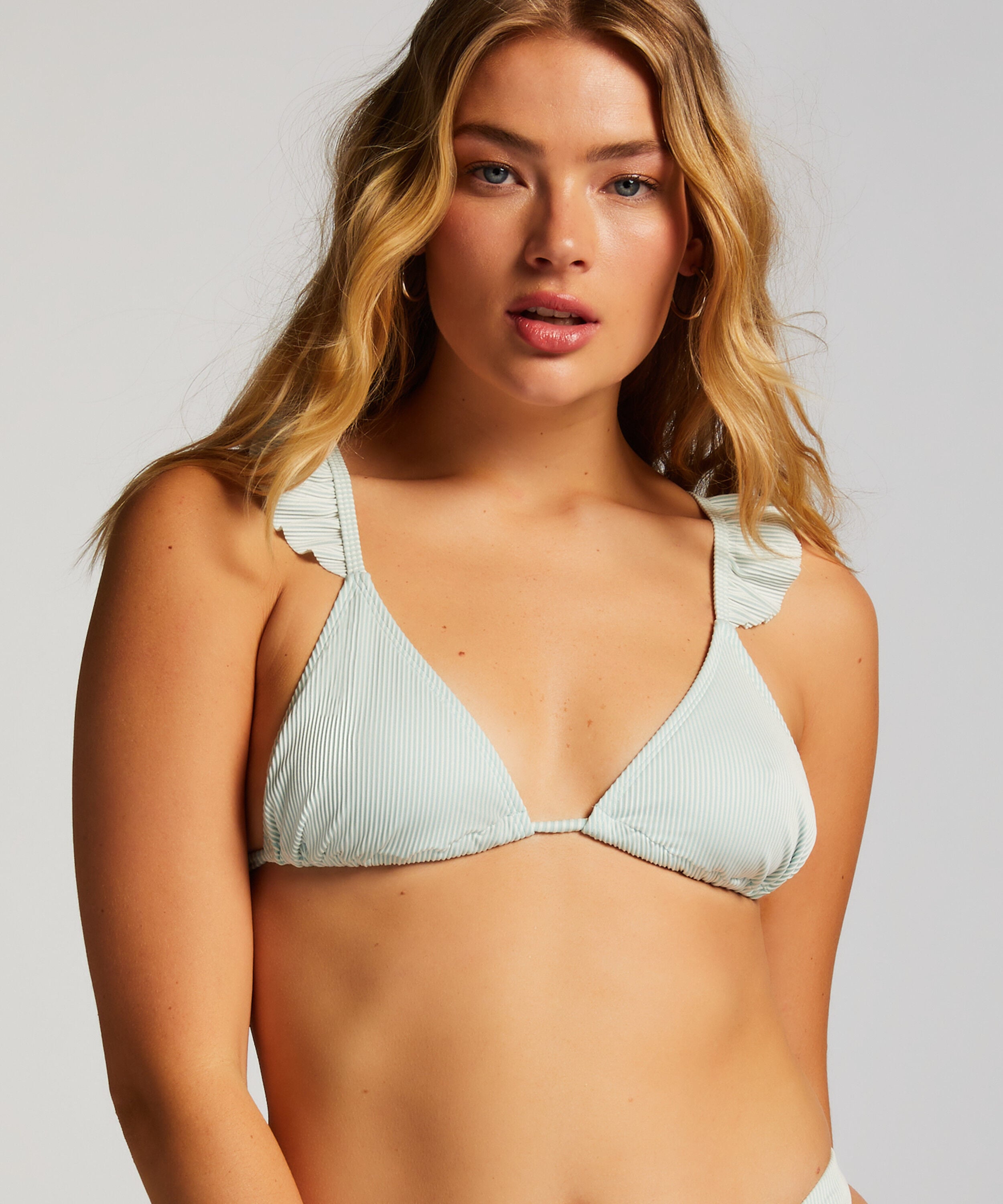 Haut de bikini triangle Fiji, Bleu