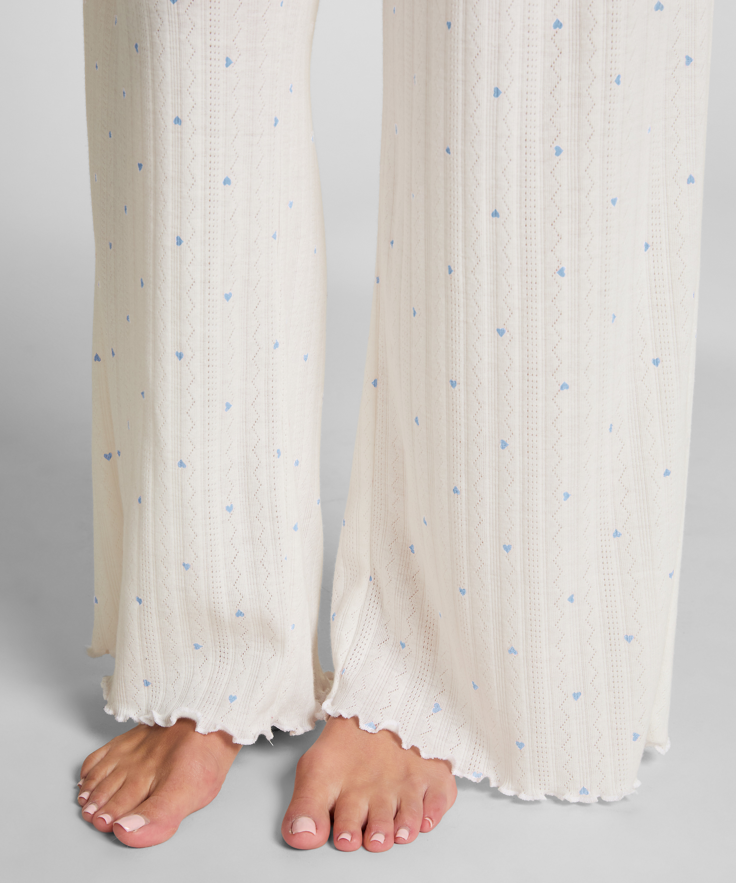 Pyjamabroek Pointelle, Blauw, main