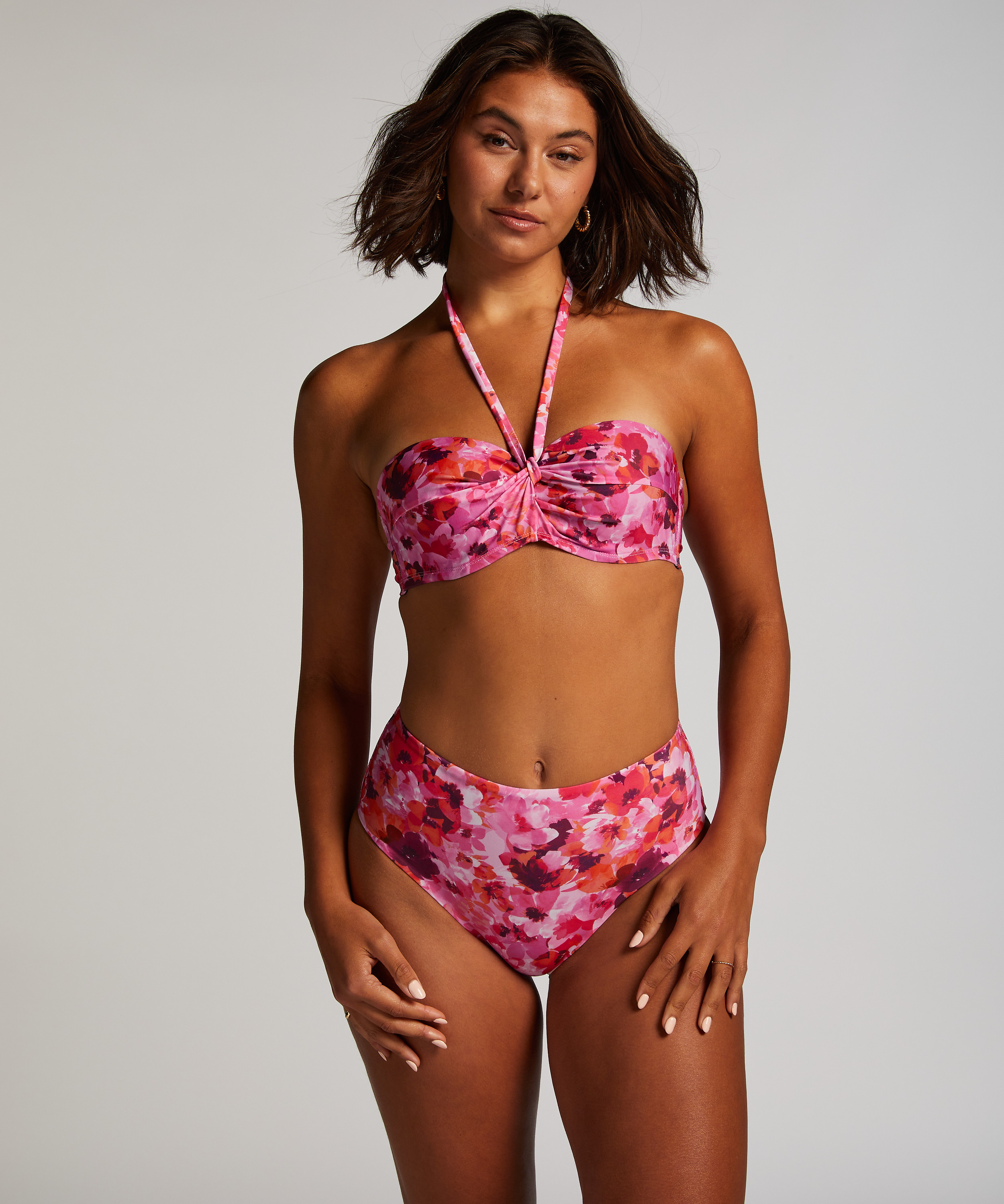 Bikinitop Floral Cup E +, Roze, main