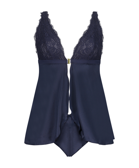 Babydoll Satin Mariah, Blauw