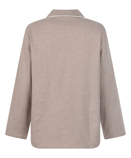 Pyjamatop Flanel Essentials, Beige