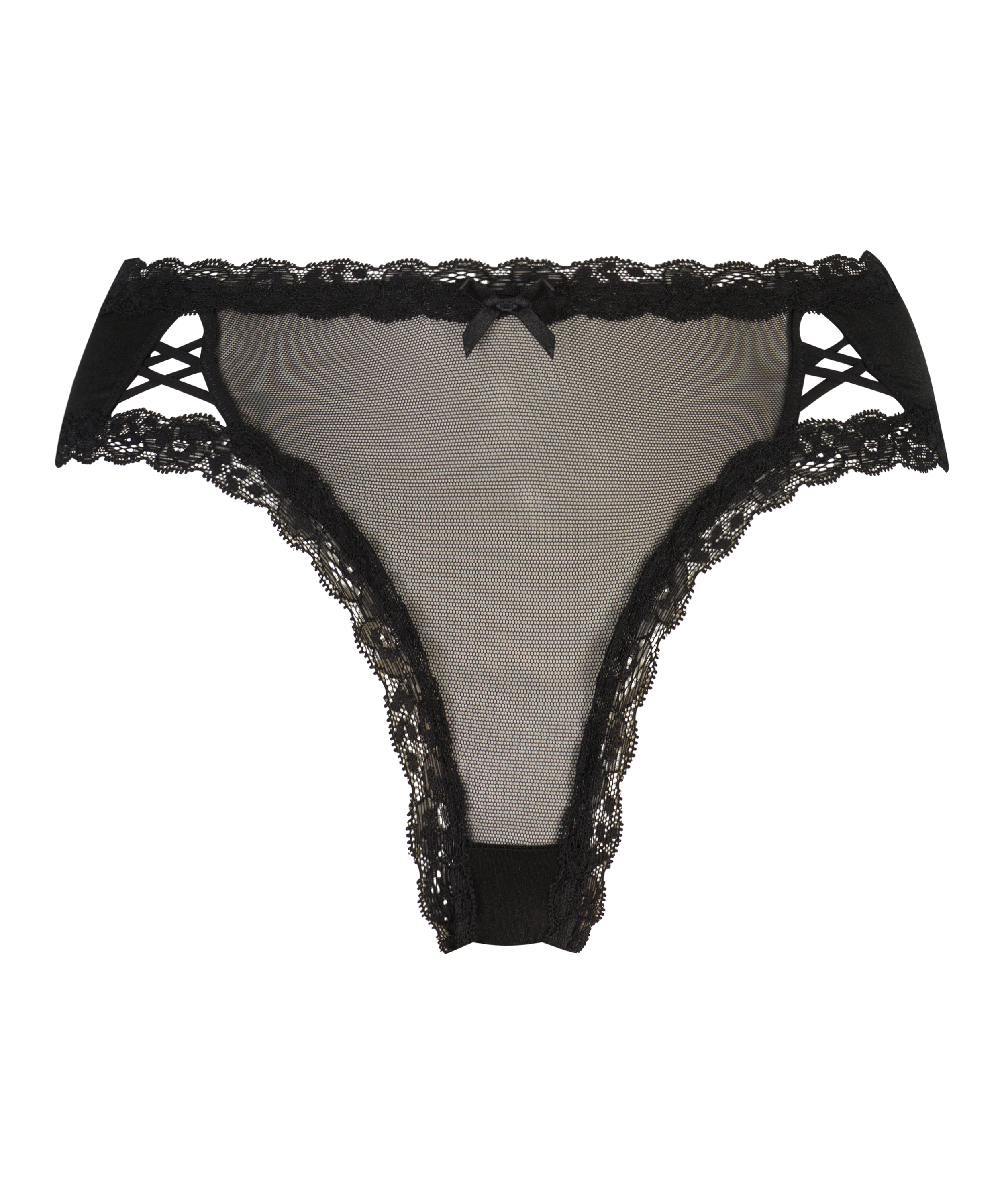 Slip br&eacute;silien V-shape Kyla, Noir, main