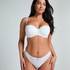 Soutien-gorge &agrave; armatures pr&eacute;form&eacute; Marine, Blanc
