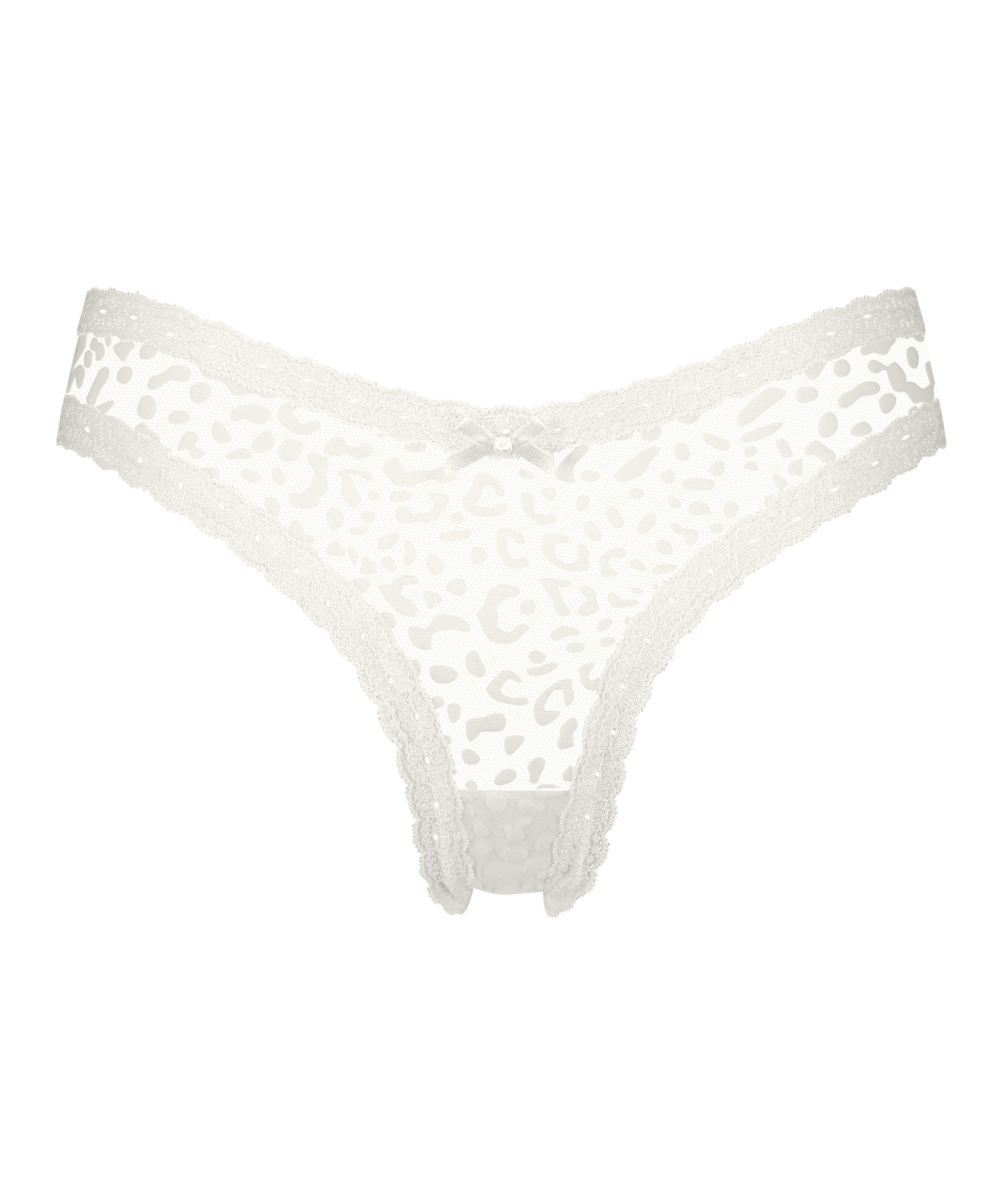 Slip br&eacute;silien V-shape Zena, Blanc, main