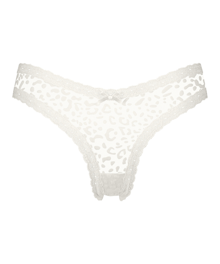 Slip br&eacute;silien V-shape Zena, Blanc