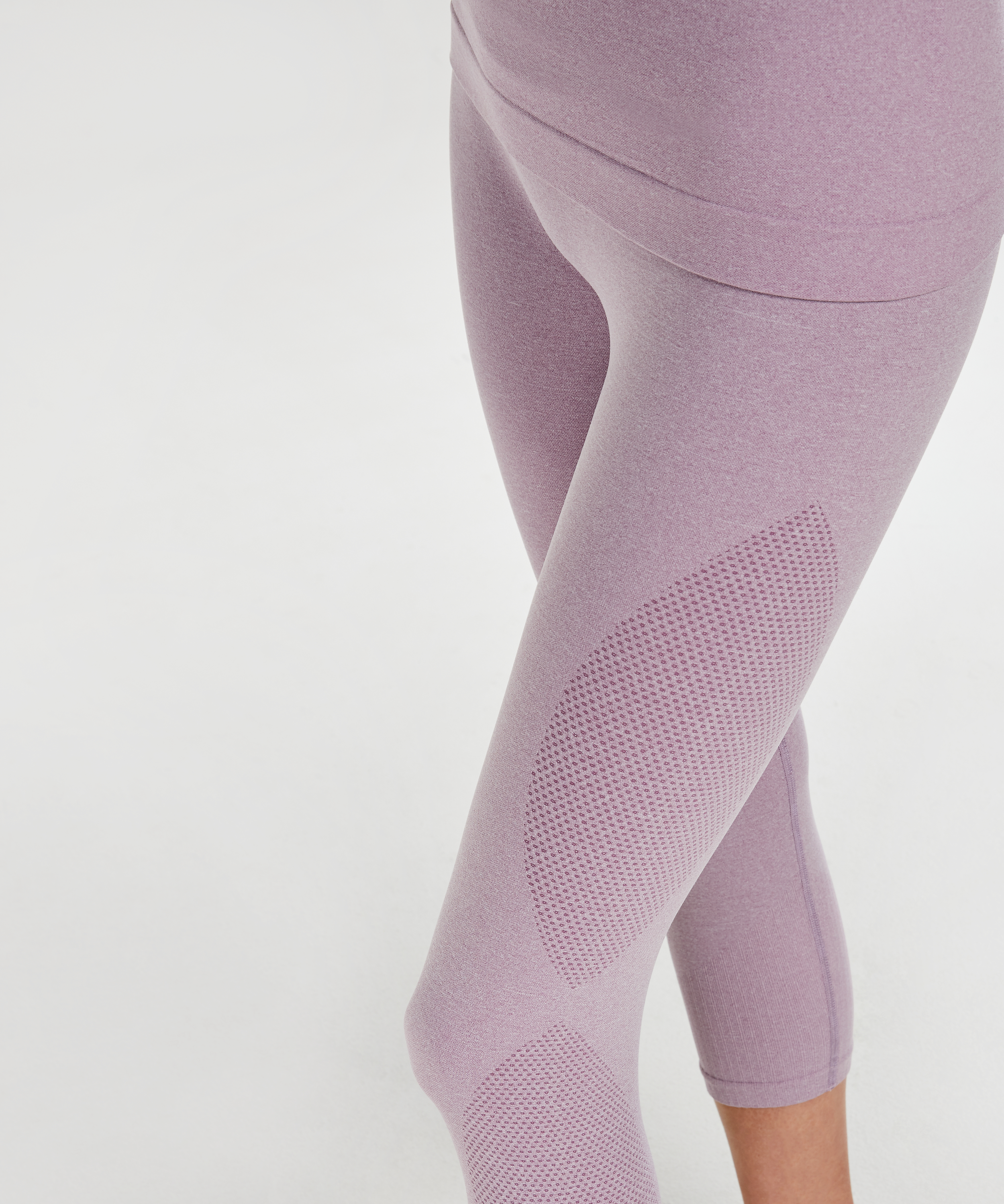 HKMX high waist capri roundknit, Paars, main