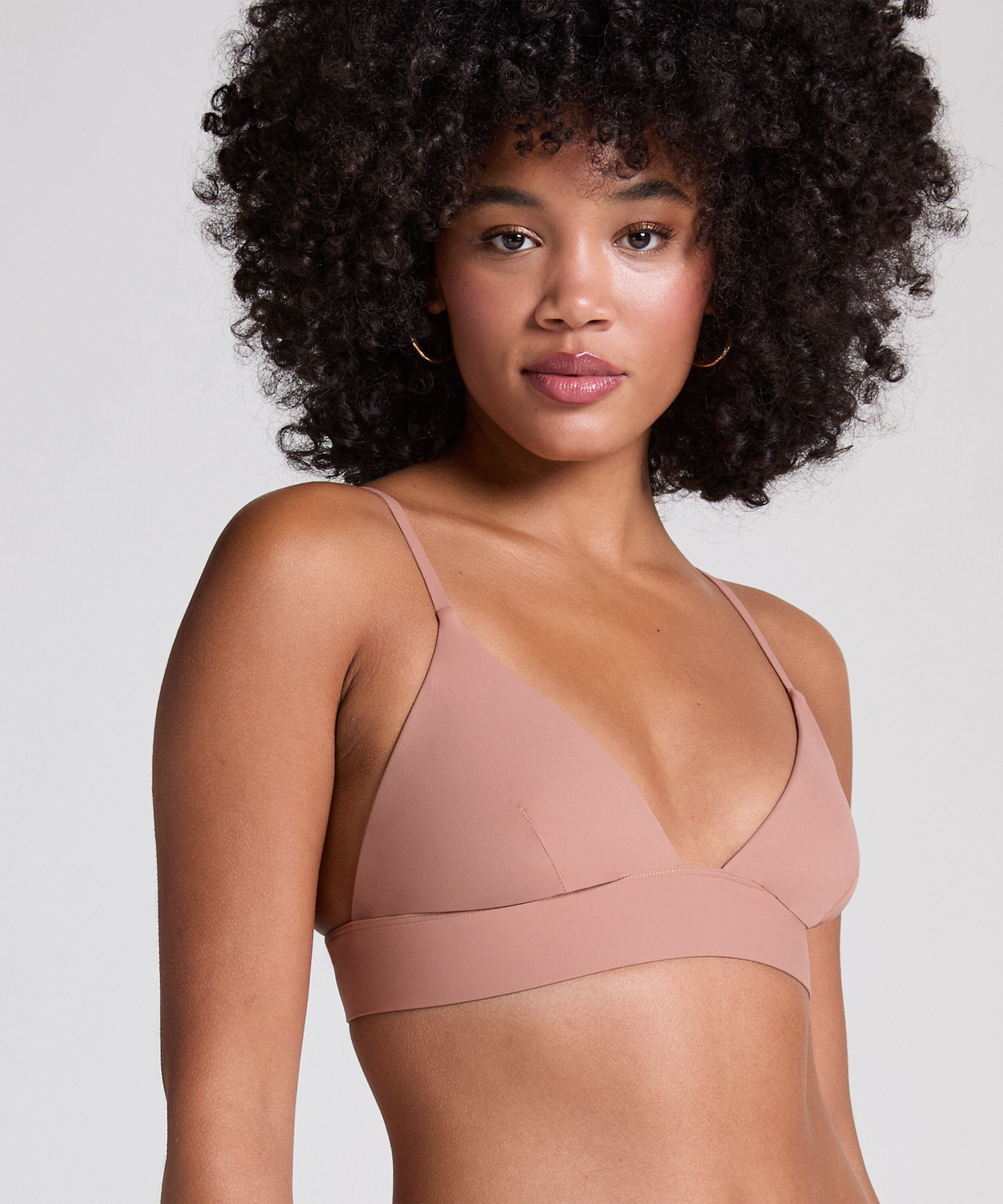 Triangle Brassière Smooth, Brun