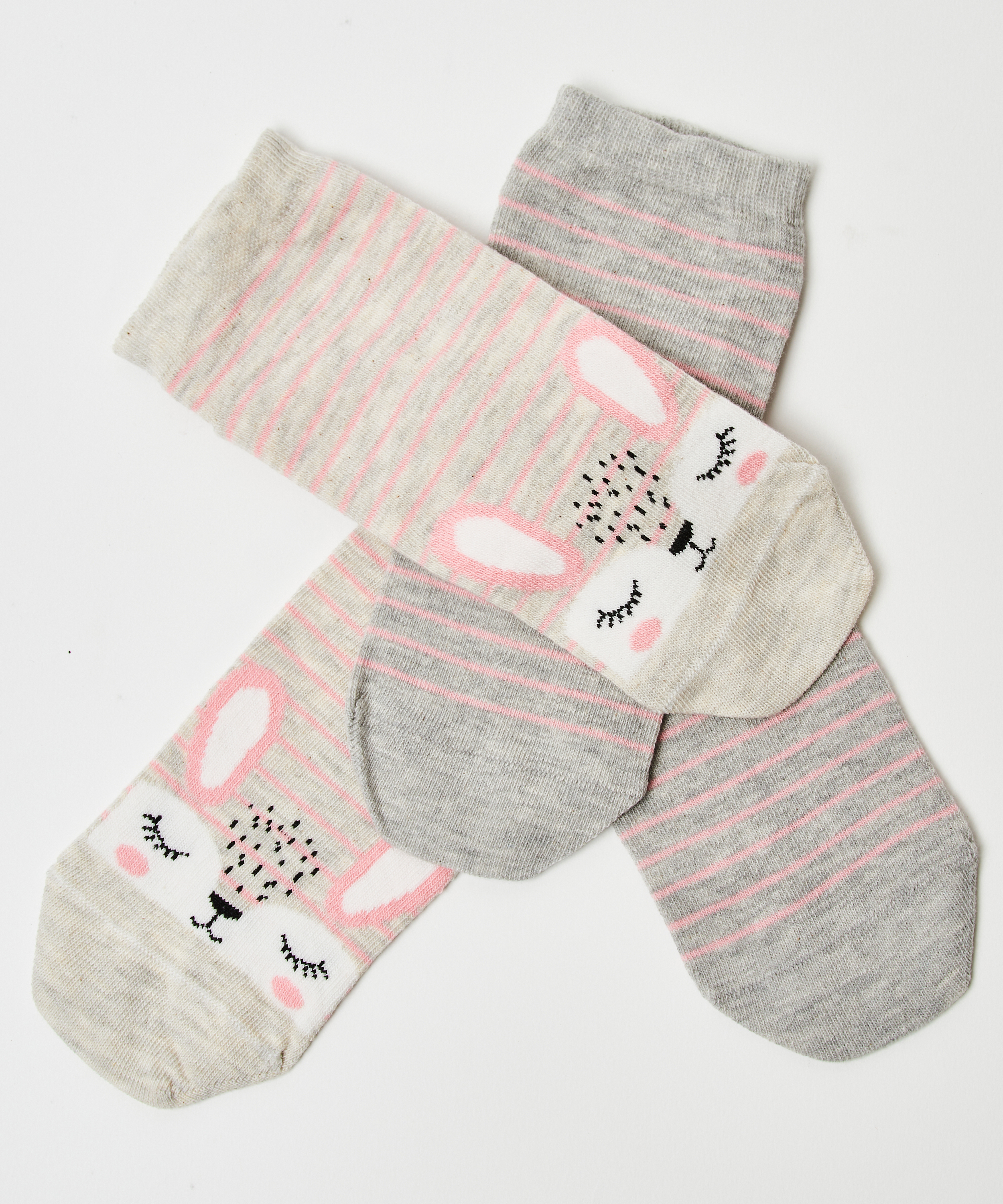 2 Paires de Chaussettes, Gris, main