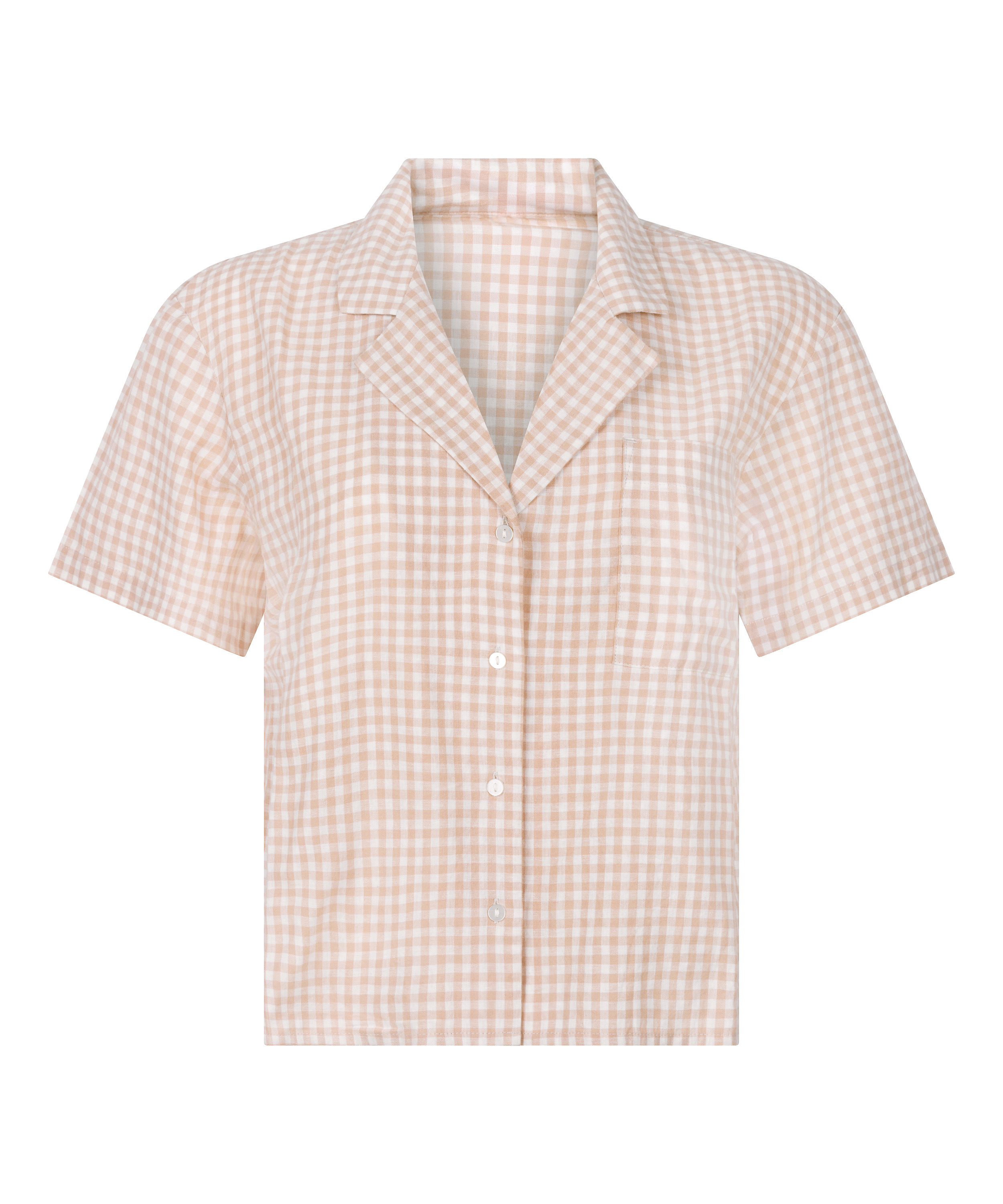 Veste en lin à carreaux, Beige, main