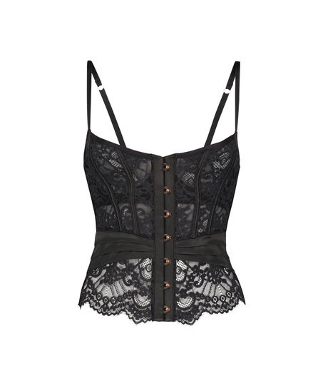 Bustier rembourr&eacute; &agrave; armatures Amelia, Noir