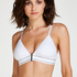 Voorgevormde triangle bralette Casey katoen, Wit