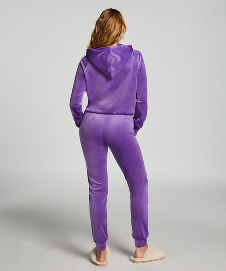 Joggingbroek Velours, Paars