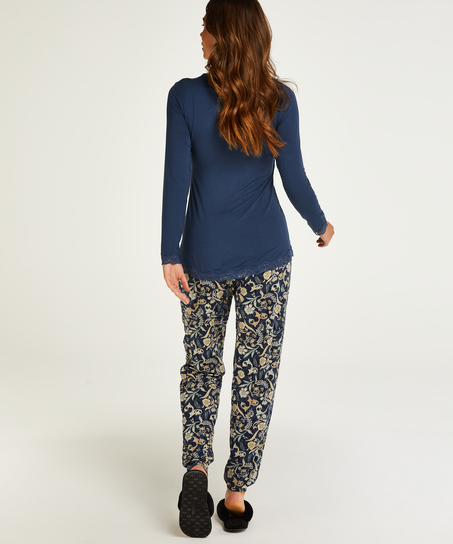 Ensemble pyjama d'allaitement, Bleu