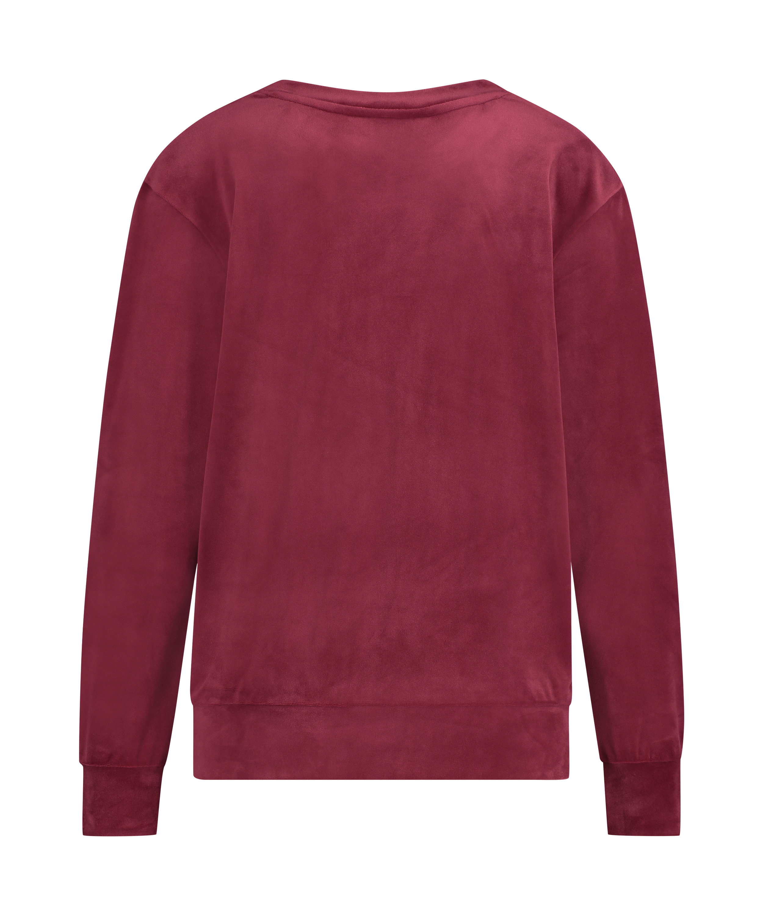 Top Velours lange mouwen, Rood, main