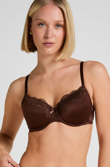 Hunkemöller Voorgevormde Beugel Bh Lace & Shine Bruin