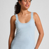 Rib Jersey Singlet met Kant, Blauw