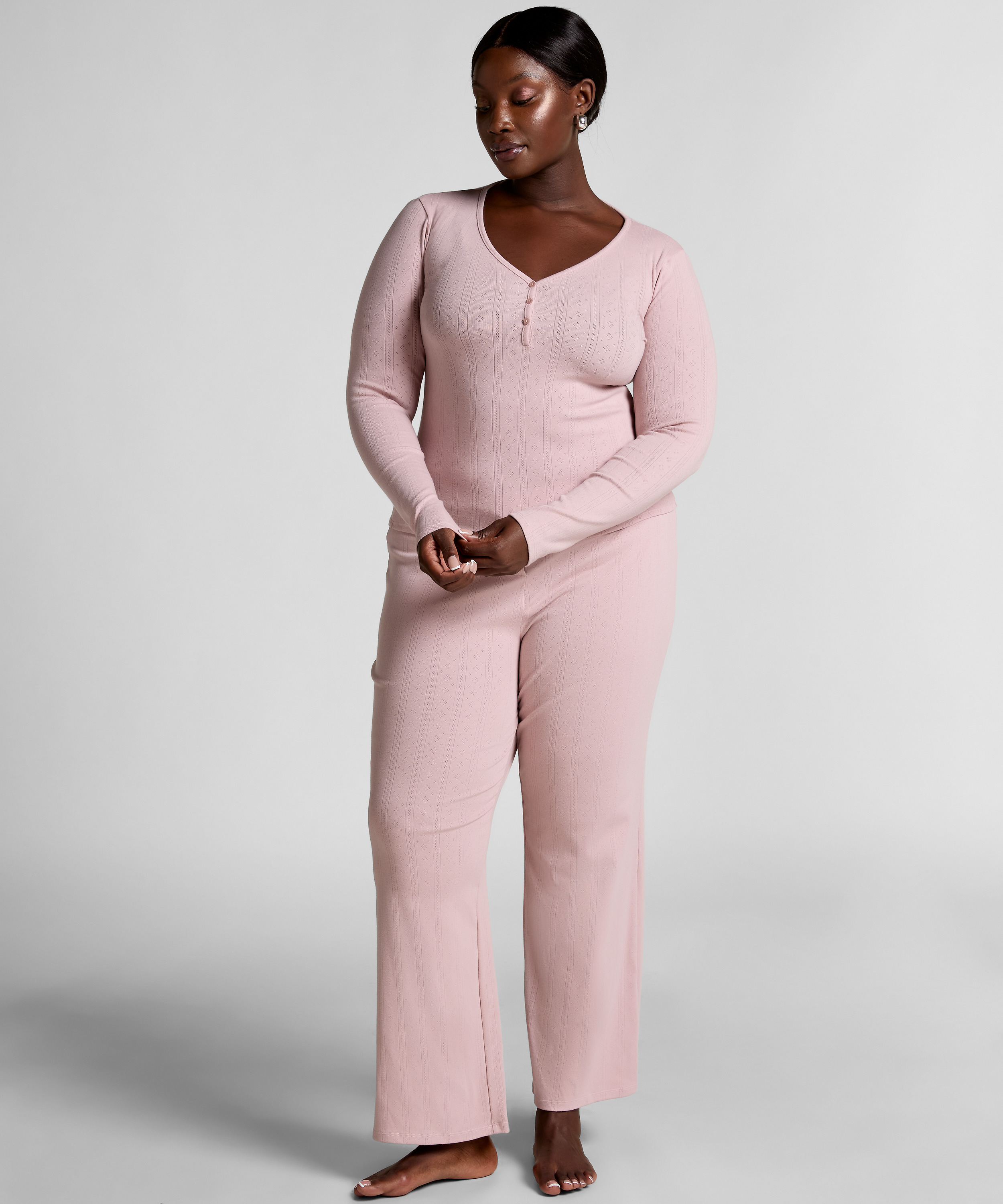 Pyjamabroek Pointelle, Roze, main