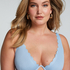 Niet-voorgevormde beugel bikinitop Scallop, Blauw