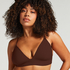 Triangel bralette Smooth, Bruin