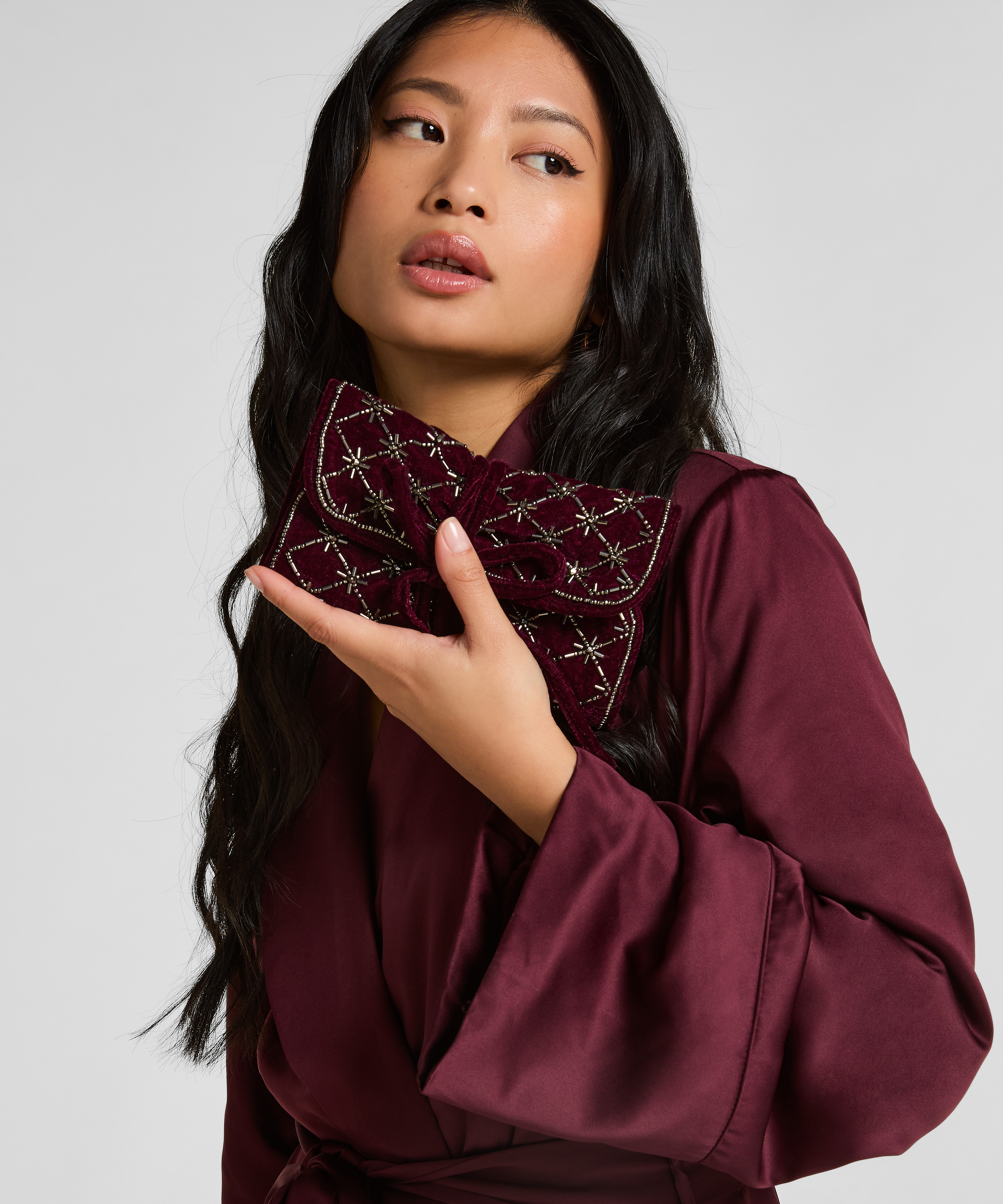 Sieradenetui met kraaltjes, Paars, main