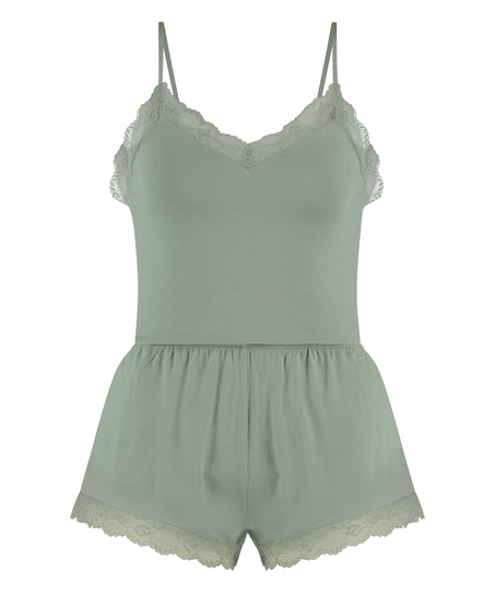 Korte pyjamaset Cami, Groen