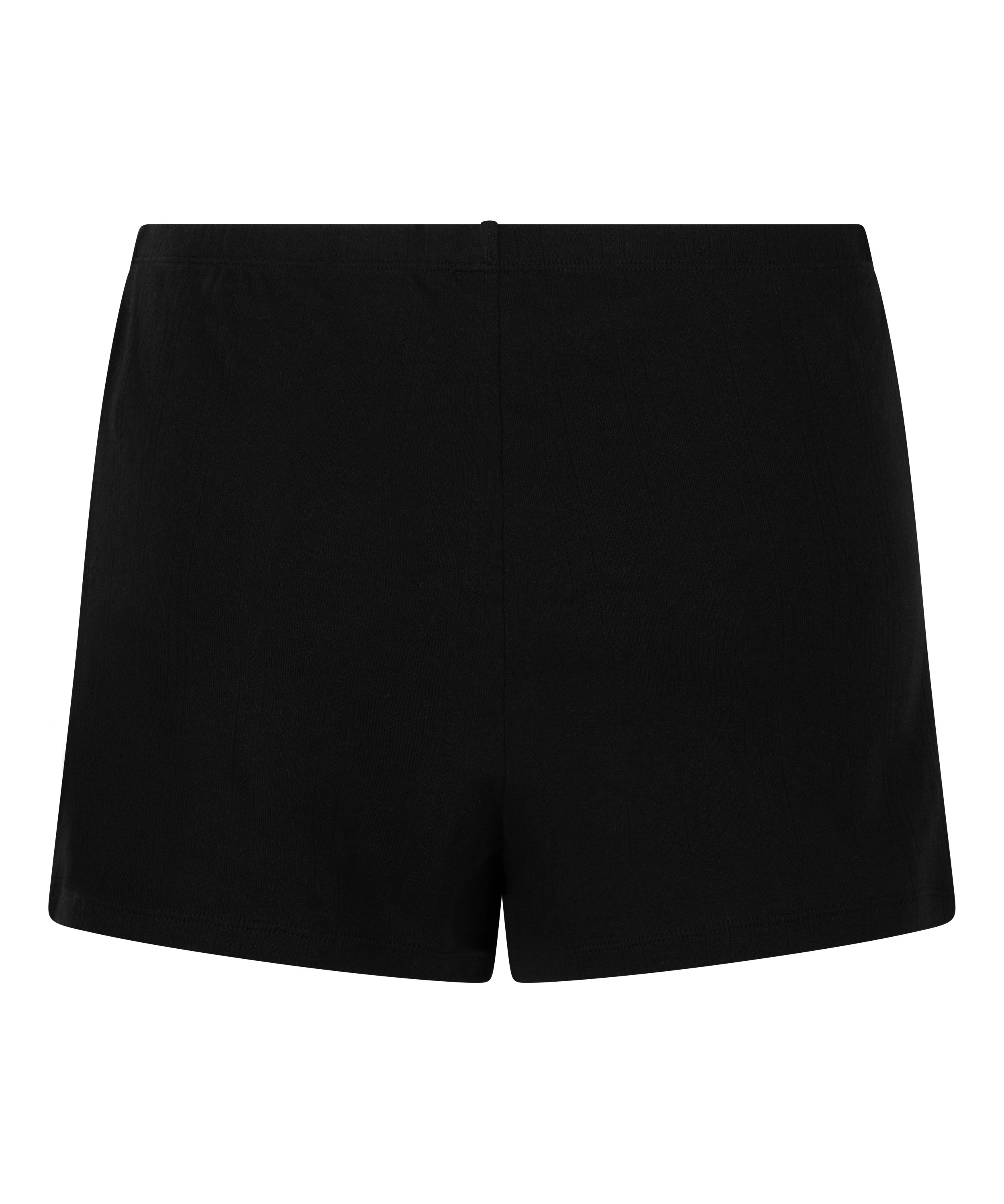 Pointelle Short, Zwart, main