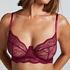 Soutien-gorge non-rembourr&eacute; &agrave; armatures Isabelle, Pourpre