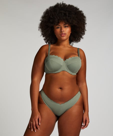 Haut de bikini à armatures à effet push-up préformé Scallop Taille A - E, Vert
