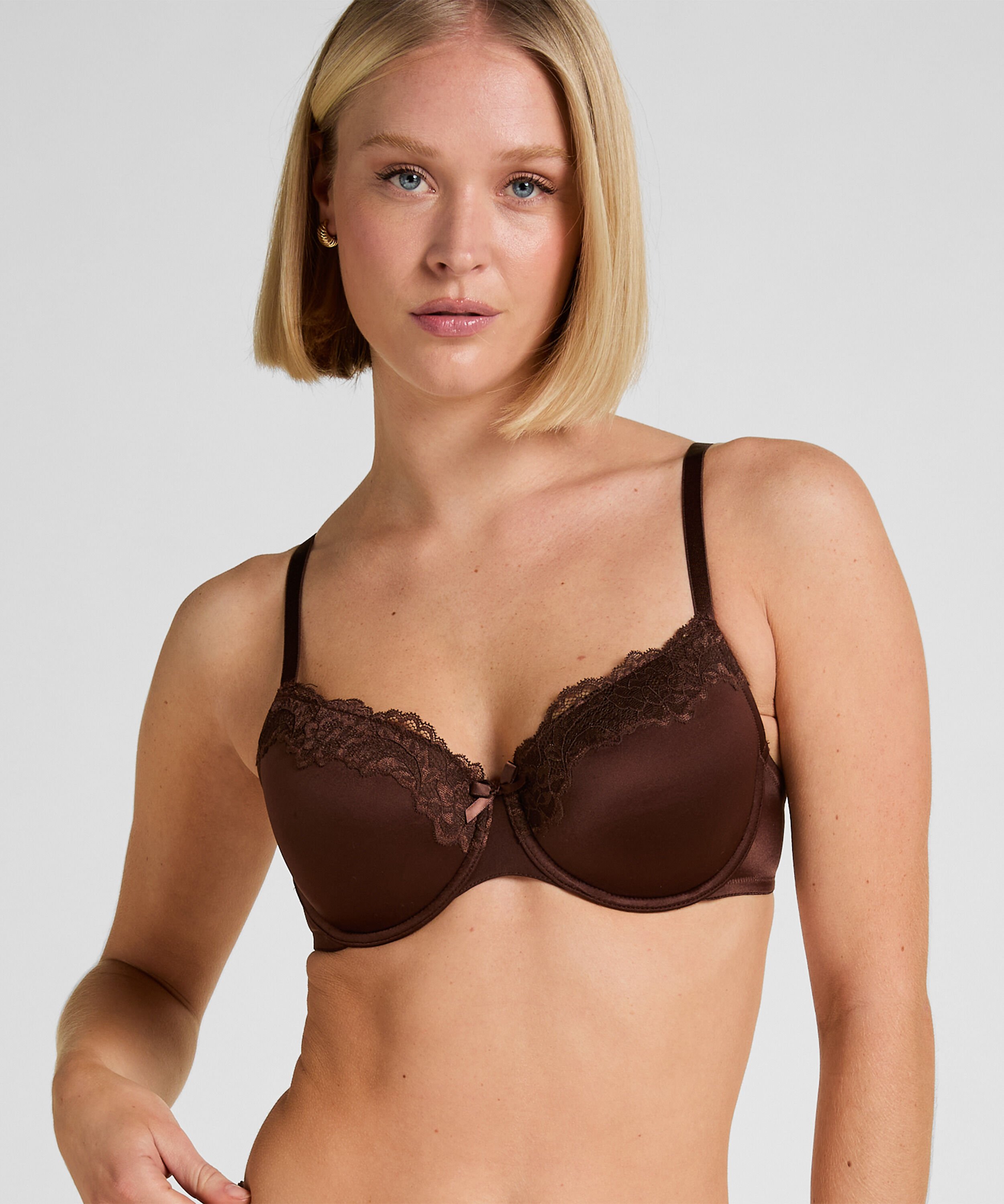Soutien-gorge à armatures préformé Lace & Shine, Brun Soutien-gorge à armatures préformé Lace & Shine, Brun