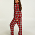 Pyjama set check Twill, Rood