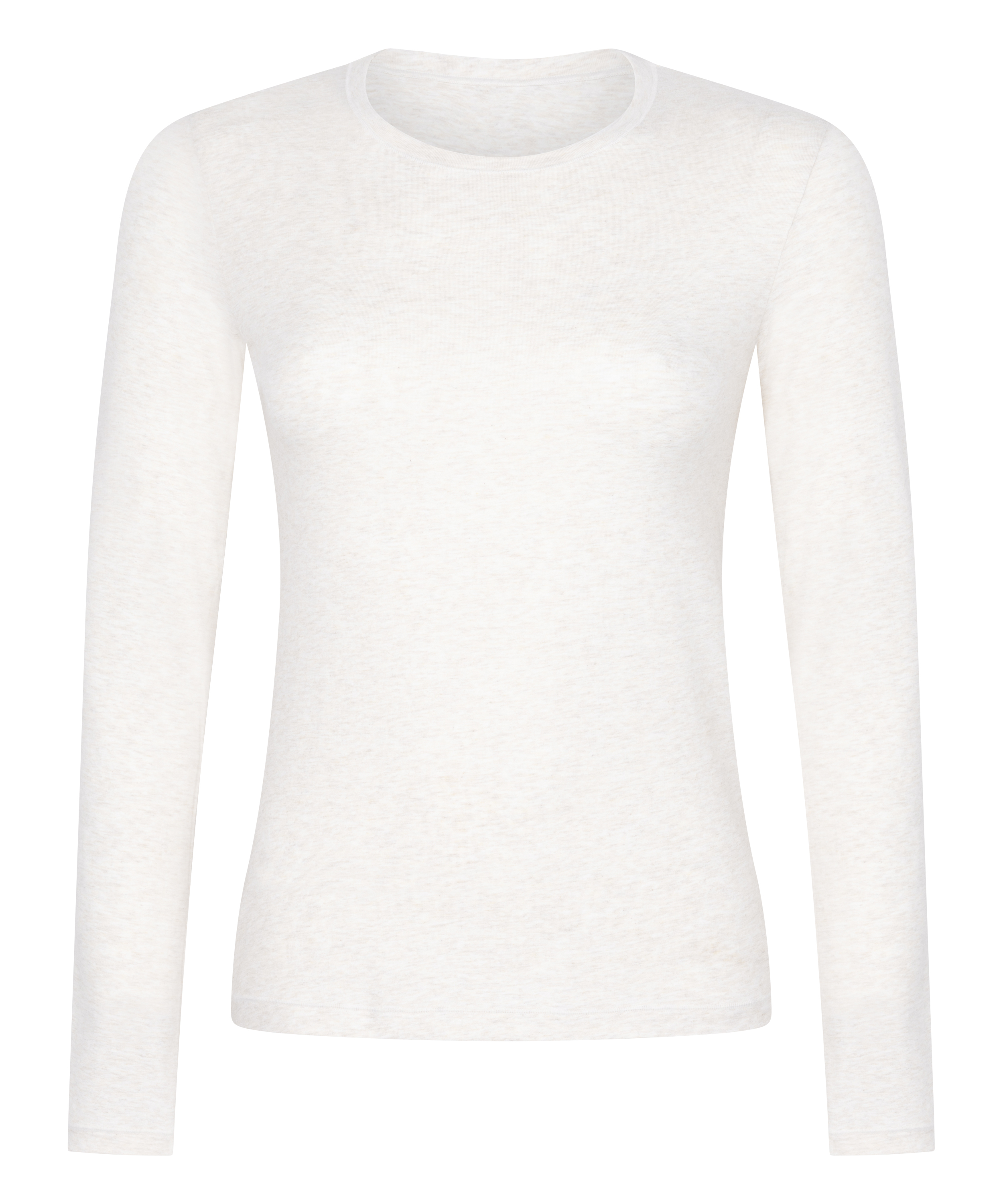 Haut &agrave; manches longues en coton doux, Beige, main